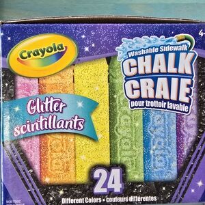 Crayola Glitter Sidewalk Chalk - Vibrant Colors